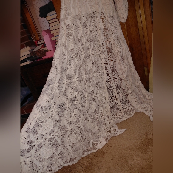 Jen's Pirate Booty Reflection Lapis Lace Maxi Dress Cream/Natural - Picture 6 of 16